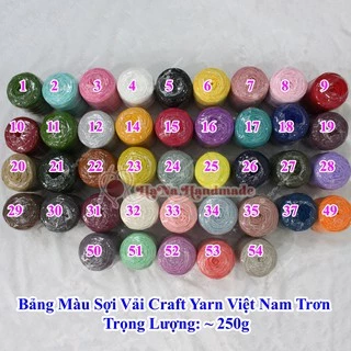 Sợi vải Việt Nam trơn 52k/c 250g +-25g/ Sợi vải craft yarn