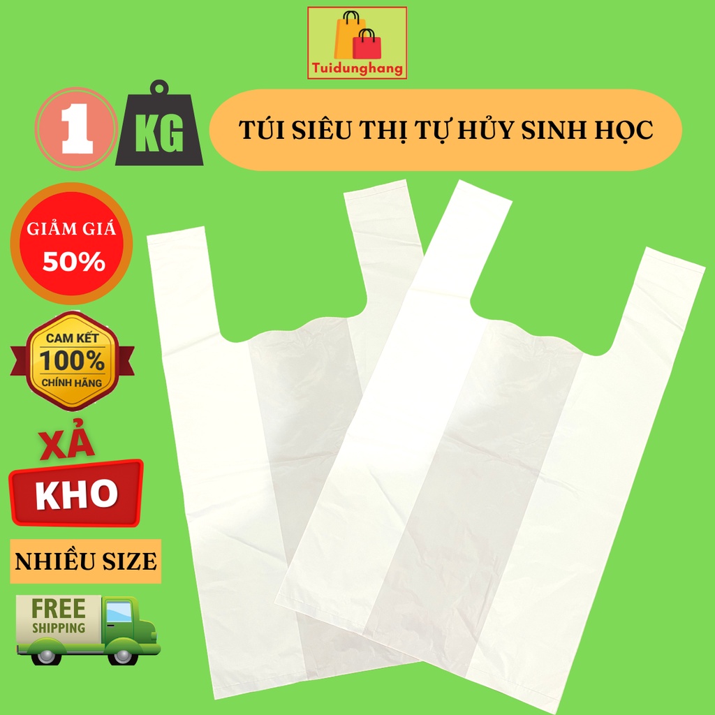 [SIÊU SALE] Túi Nilon Siêu Thị Tuidunghang Tự Hủy Sinh Học Bảo Vệ Môi ...