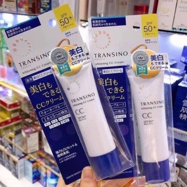 Kem Nền Làm Trắng Và Chống Nắng Transino CC Cream SPF 50+/PA ++++ 30gr |  Shopee Việt Nam