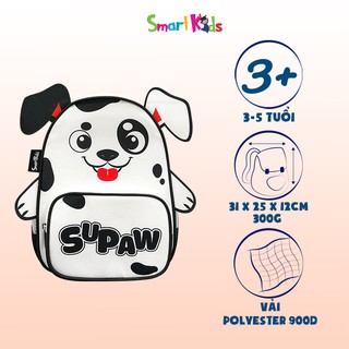 Balo mẫu giáo Smartkids Safari-Supaw Trắng đen dành cho bé 3-5 tuổi,trẻ mẫu giáo,đáng yêu,dễ thương B-002