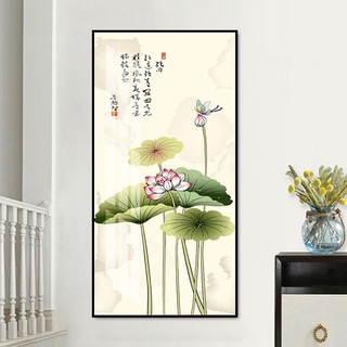 Tranh Tráng Gương Laminate - Treo Tường Sen Hồng - Bo Viền Cao Cấp