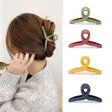 Kẹp tóc càng cua Hàn Quốc xinh Cặp tóc Xoắn trong suốt cỡ lớn nhiều màu đáng yêu