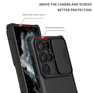 Ốp Điện Thoại Siêu Mỏng Chống Sốc Có Giá Đỡ Cho Samsung Galaxy S22 Plus / Ultra A02 M02 M12 A12 A33 5G