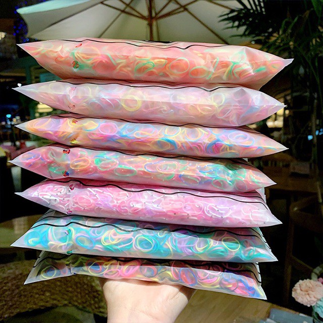 Dây buộc tóc💚CAM KẾT CHUẨN💚Set 1000 dây chun buộc tóc nữ nhiều màu