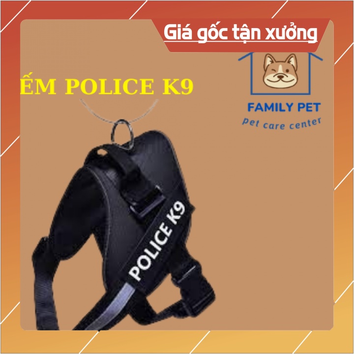 Đai lưng, dây yếm dắt chó logo dính police k9 họăc Moemoebear viền phản ...