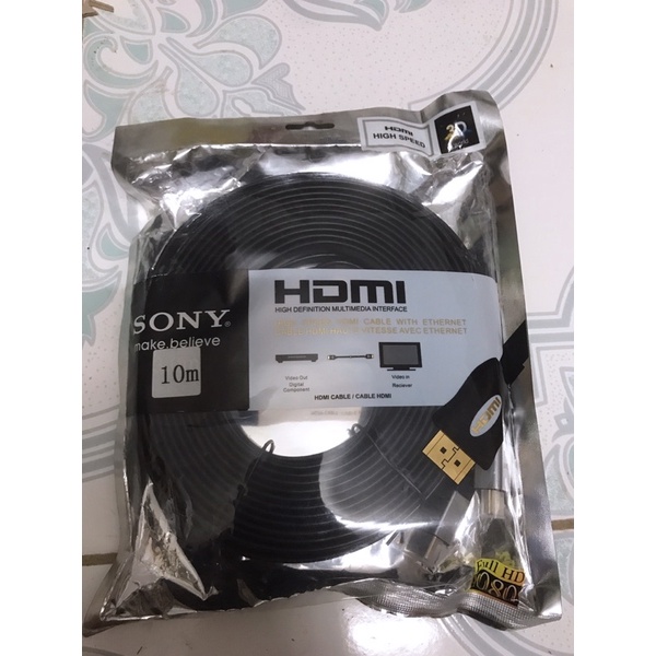 Dây Cáp HDMI Sony 10m 5m 3m 2m dẹt đen-Dây cáp kết nối cổng HDMI 2 đầu ...