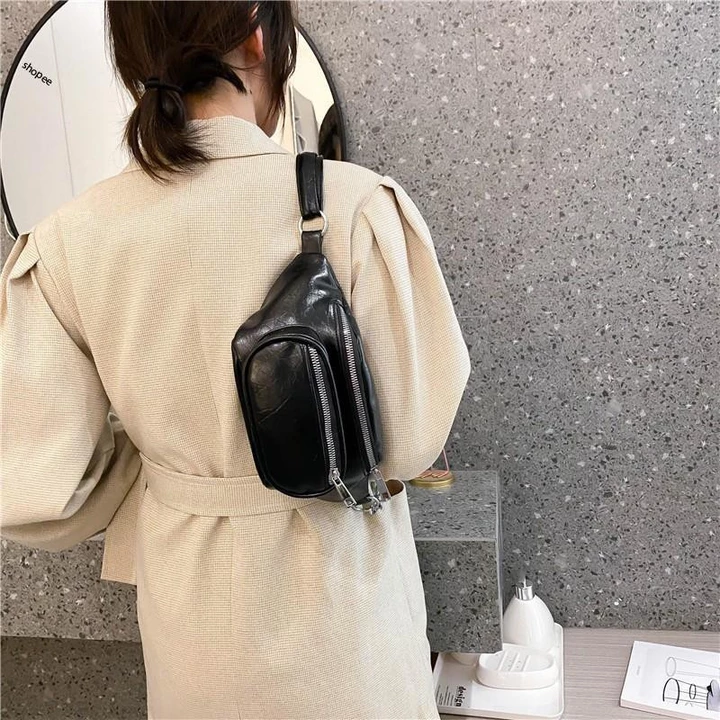 TT2 TÚI bao tử nam nữ TRUCKY, TÚI ĐEO BỤNG DA PU suôn sẻ MỀM nóng TREND TD 103 2 – 7