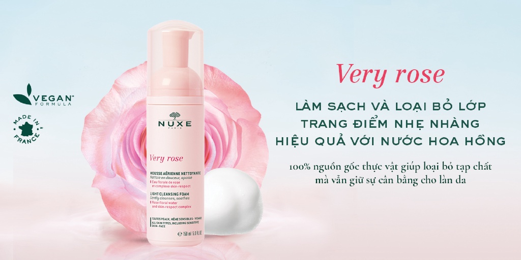 Mô tả Sữa rửa mặt tạo bọt Nuxe Very Rose 150ml - 1