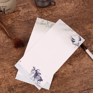Jianwu 12 Cái / bộ Phong Cách Trung Hoa Phong Bì Cổ Điển Truyền Thống Phong Bì Kraft Trắng Hoa Retro
