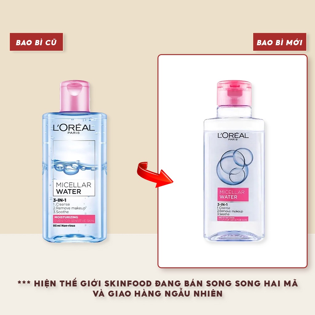 Ảnh Nước Tẩy Trang Làm Sạch Sâu, Dưỡng Ẩm Cho Mọi Loại Da L'oreal 3-in-1 Micellar Water 400ml 2