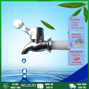 Vòi mạ inox bình ngâm rượu giá rẻ, vòi bình nước có gioăng cao su