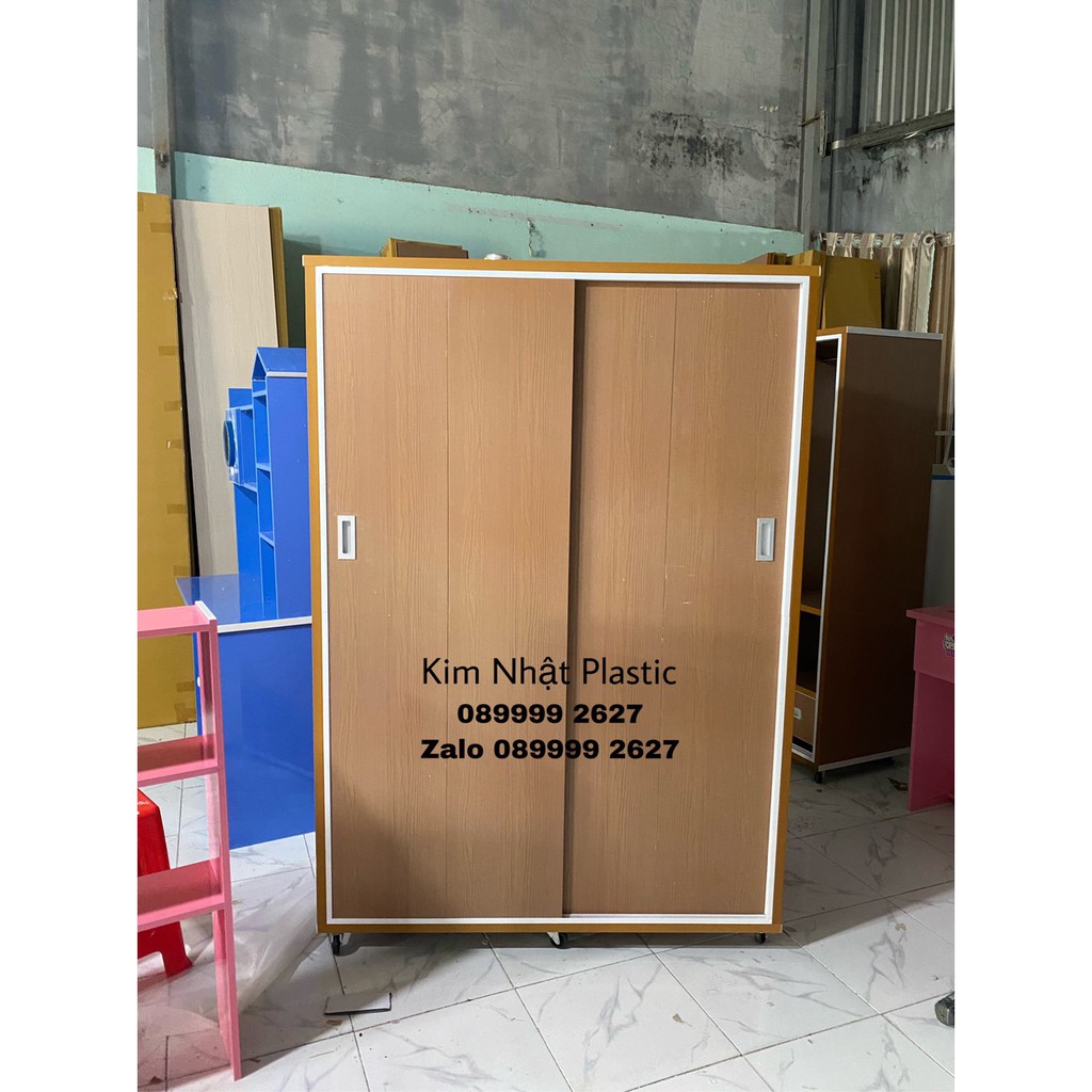 Tủ nhựa Đài Loan 2 cánh lùa 1m2 gỗ đậm FREESHIP | Shopee Việt Nam