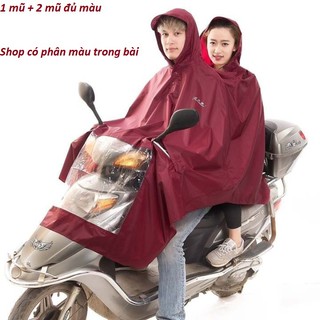 Áo mưa Cánh Dơi vải dây dù, áo mưa choàng có lỗ gương đi xe máy