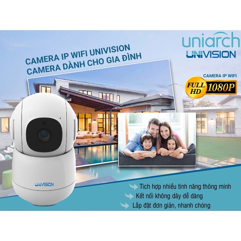 Camera IP Robot Wifi 2Mp Uniarch T1L-2WT