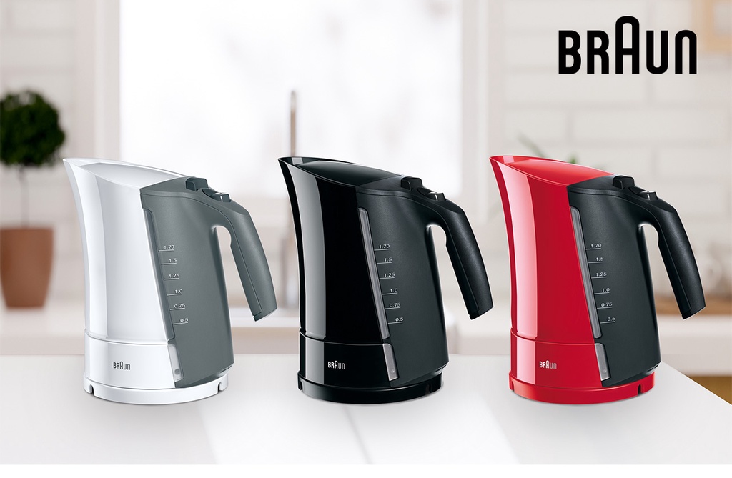 Mô tả Ấm Siêu Tốc Braun WK300ONYX, Sản xuất 100% tại Châu Âu. Công suất 2200w, đun siêu tốc chỉ 45 giây, dung tích 1.7l - 2