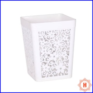 Song Long Plastic Giỏ nhựa đựng rác vuông Hàn Quốc hoa văn cao cấp { H }