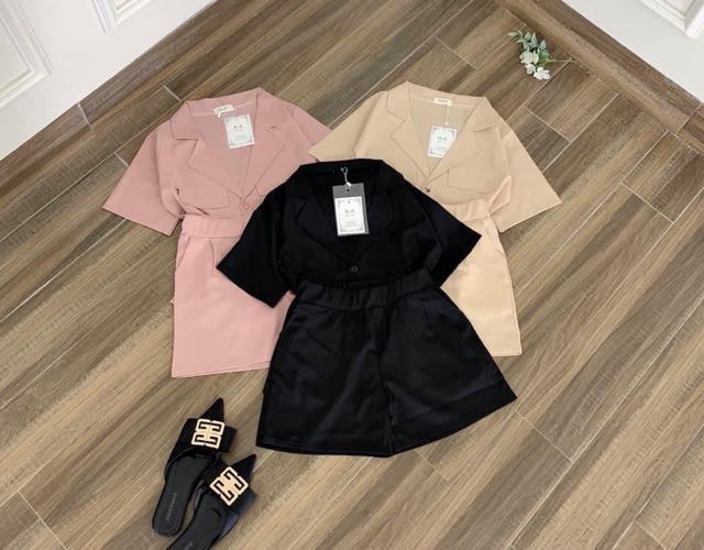 set sơmi cổ vest