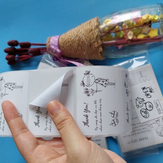 100 Tem Dán Thank You Kích thước 7x5cm có sẵn keo