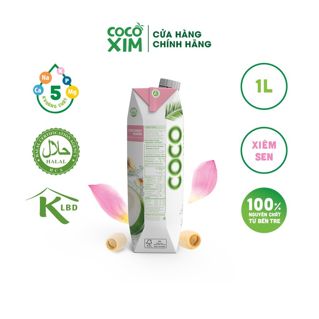 Combo 3 Hộp Nước Dừa Xiêm Vị Sen Hôp 330ml Vị Ngon Lạ Miệng PKPH ...