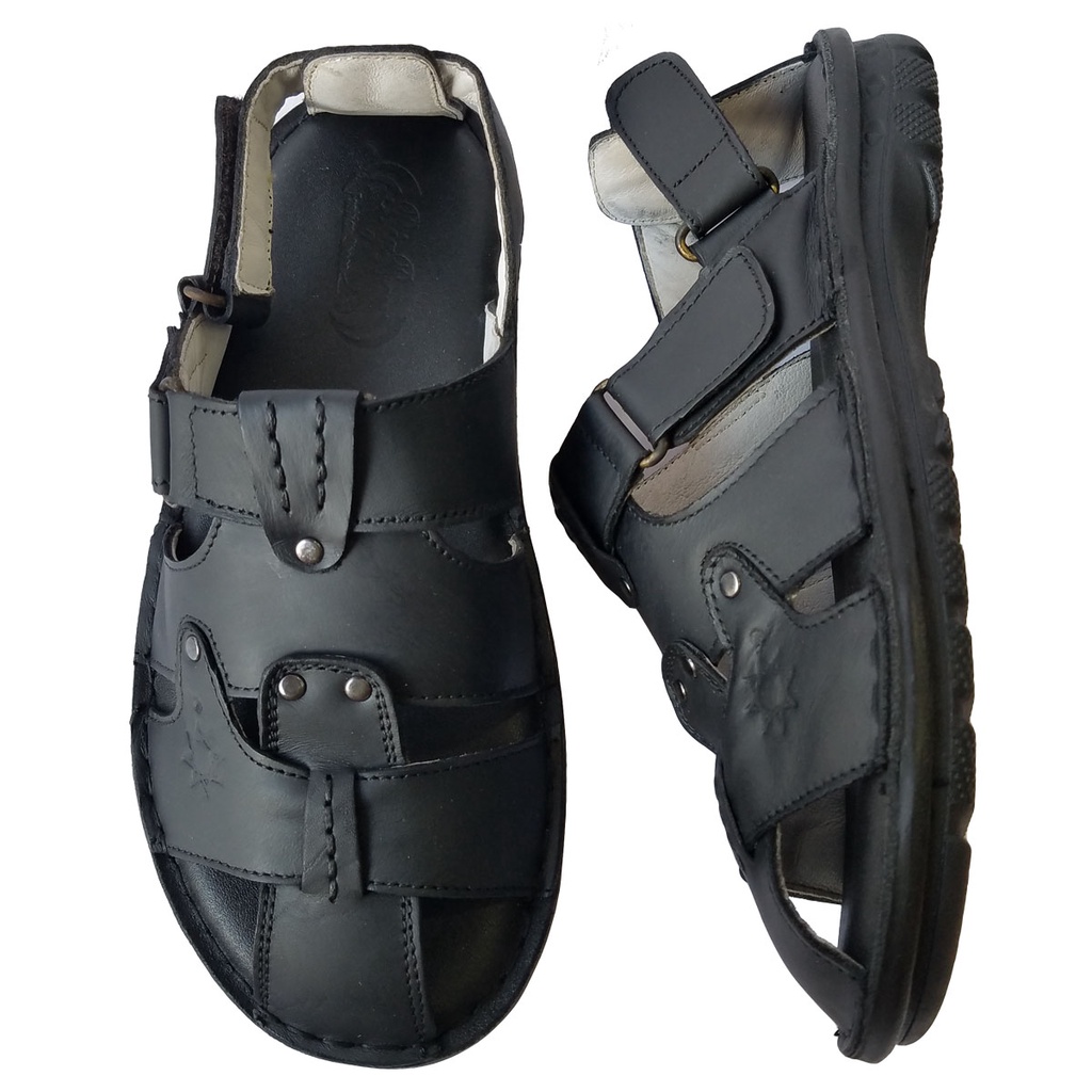 Giày Sandal Nam Bít Mũi Da Bò Thật BIGGBEN Cao Cấp HKD222