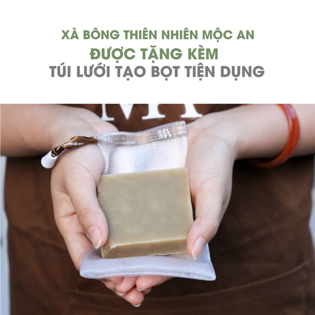 Mô tả Xà Bông Thiên Nhiên Mộc An Cafe Chăm Sóc Face & Body- Sáng Da  Mịn, Loại TBC, Giảm Mụn Đầu Đen 100g - 7