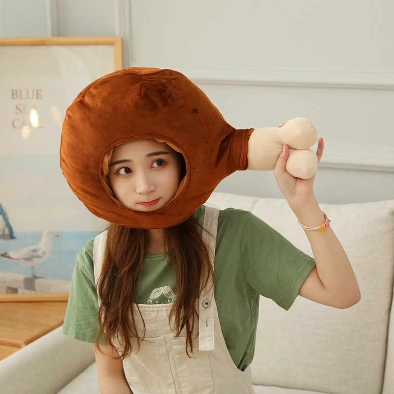 Siy7 Thực Phẩm Sang Trọng Nón Hamburger Khoai Tây Chiên Pháp Cosplay Sang Trọng Mũ Đồ Chơi Búp Bê Nhồi Bông Quà Tặng Cho Trẻ Em Bé Gái Hình Ảnh Dễ Thương Pr