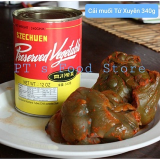 Cải muối Tứ Xuyên đóng hộp hiệu Thỏ Trắng (cải lon 340g)/Preserved Vegetable Szechuen Radis Chinois