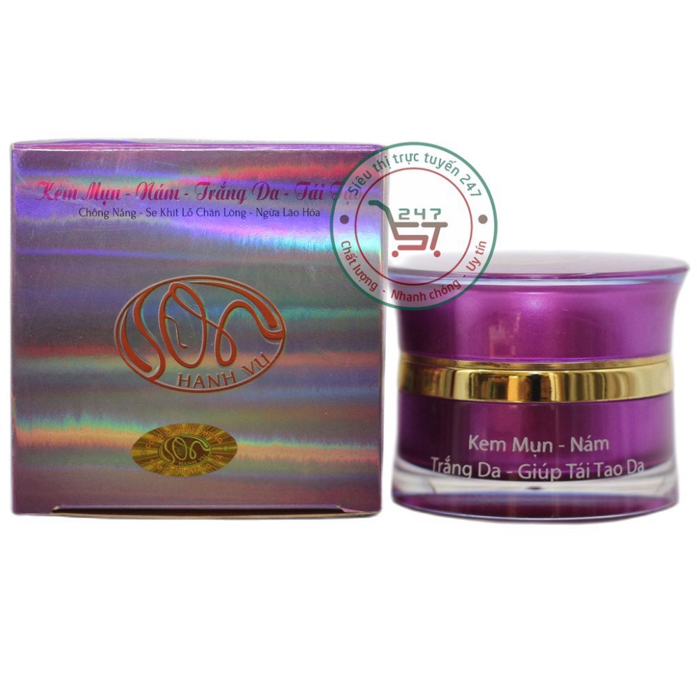 Kem Mụn Nám mờ Thâm Trắng da Tái tạo da Se khít lỗ chân lông nhau thai cừu Collagen SON (Tím)