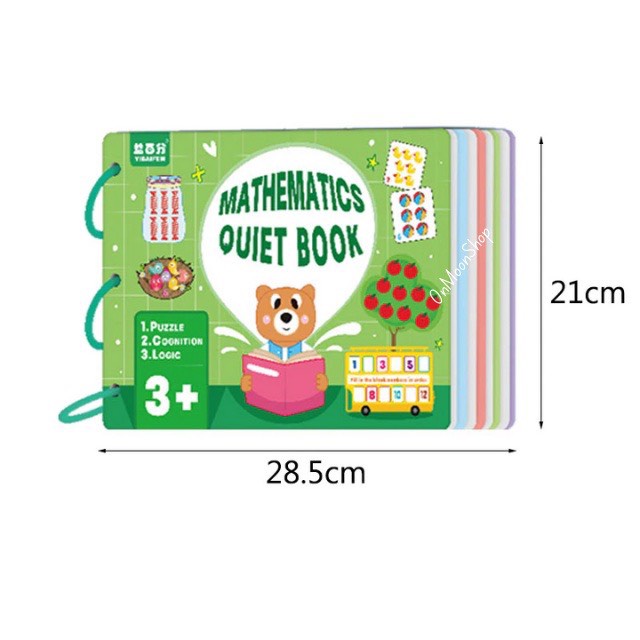 Bộ học liệu bóc dán Toán Mathematics Quite Book - Đồ Chơi Cho Bé PUKAPI