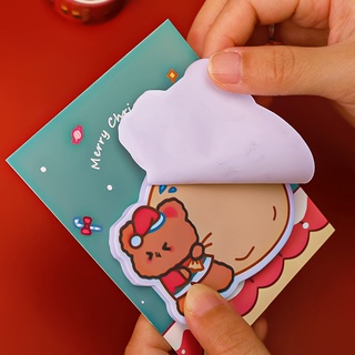 3 Giấy Note Ghi Chú Noel Happy Merry Christmas 30 Tờ - Vpp Thỏ Hồng - Thỏ Hồng VPP