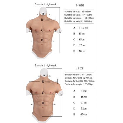 Bods Body suits cao cấp 6 múi silicone cosplay