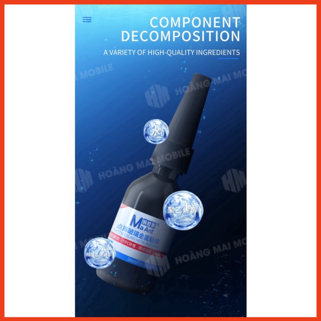 Keo UV MAANT F007 10ml dán FaceID phủ bảo vệ, cố định và cách điện mối hàn
