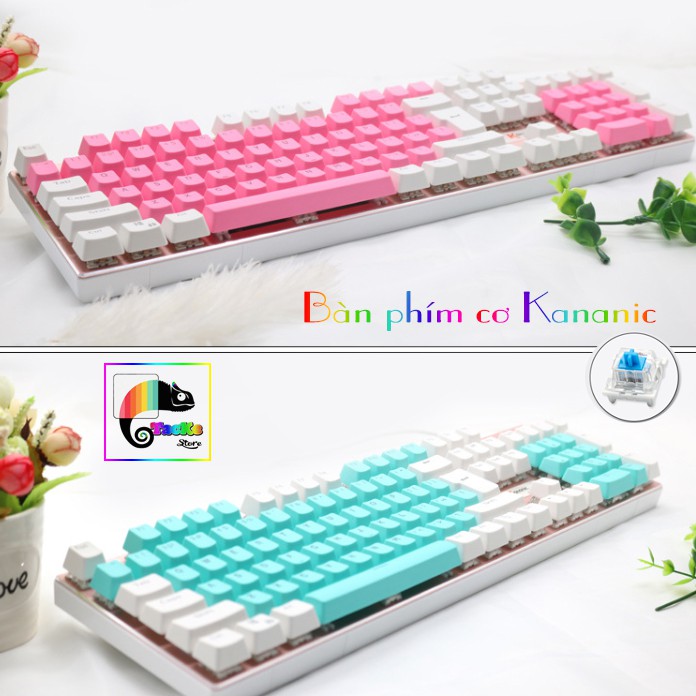 Bàn phím cơ KANANIC PBT KeyCap Blue Switch DKD-104 I Gaming Mechanical ...