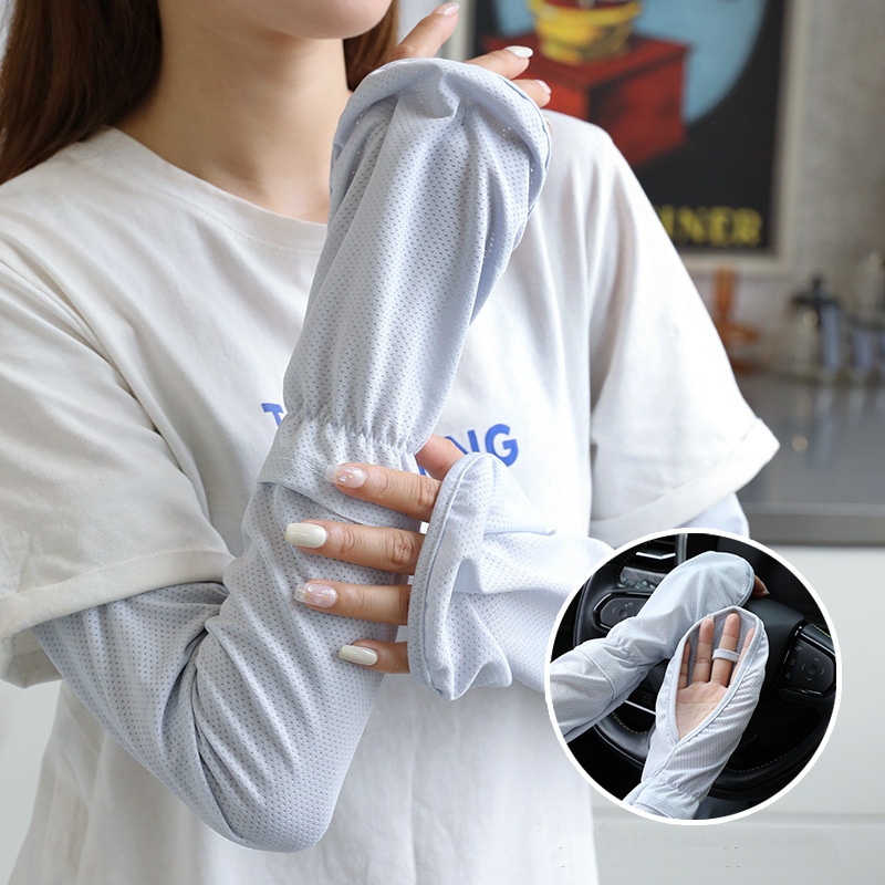 Găng tay chống nắng chống tia UV VFcỡ lớn vải thông hơi bao tay chống nắng cho nam nữ dùng khi lái xe(   Hót)