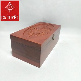 HỘP ĐỰNG TRANG SỨC, HỘP ĐỰNG CON DẤU CÔNG TY GỖ HƯƠNG CHẠM CHIM PHƯƠNG ( LOẠI TO - ẢNH THẬT 100%)