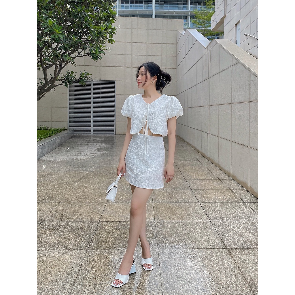 SET ÁO CỘT DÂY TAY BỒNG KÈM CHÂN VÁY XINH XẮN - CAMILA SET