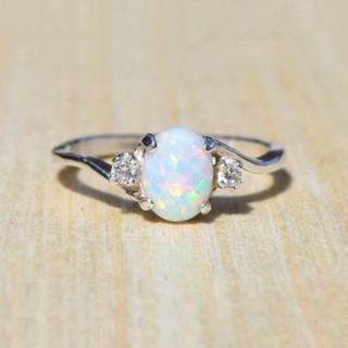 Nhẫn Opal nhiều màu Đá quý cặp đôi
