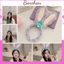 Bờm tóc cute Hàn quốc tai thỏ phối hoa
