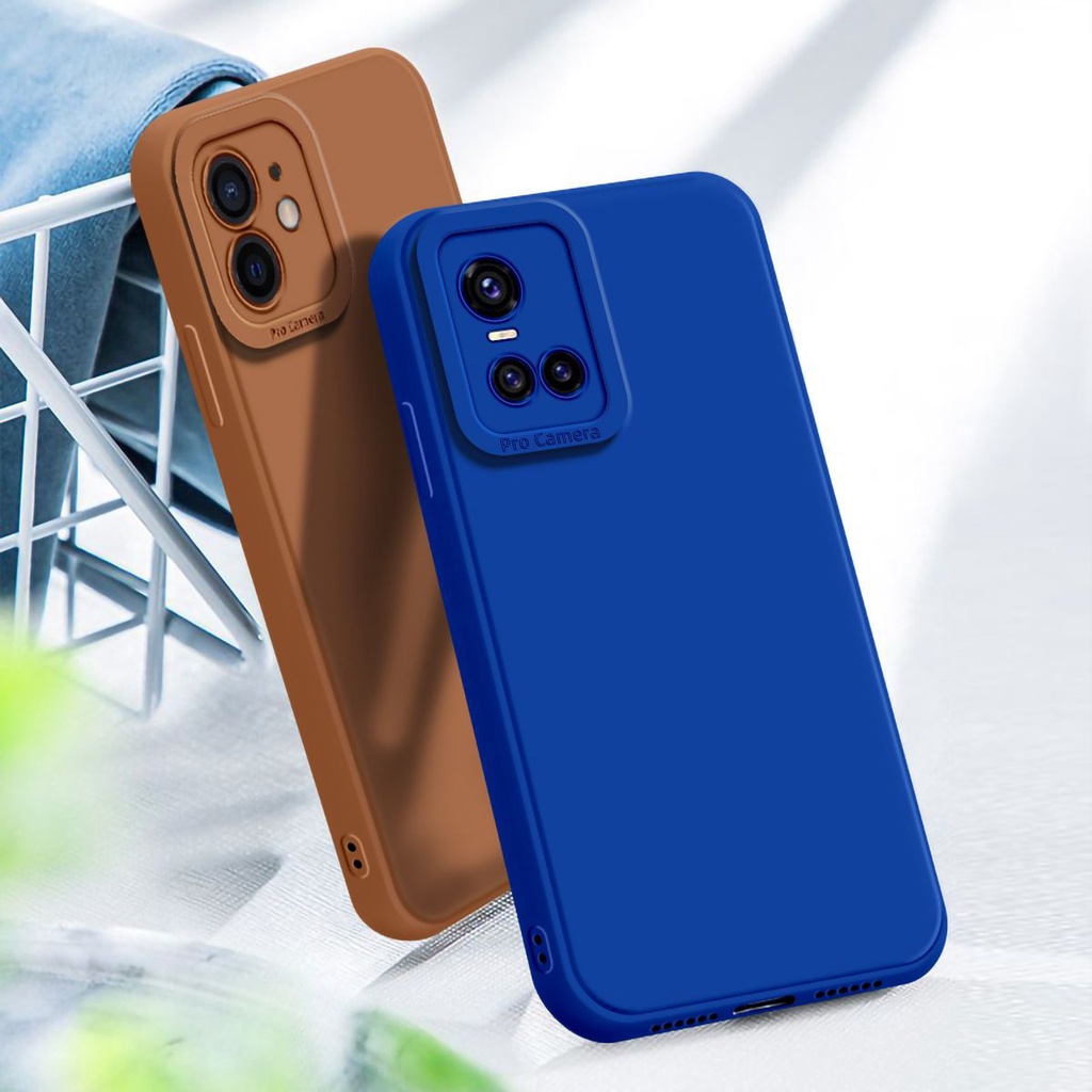 Ốp điện thoại viền vuông màu trơn chống sốc cho VIVO Y02 Y02A Y02t Y02s Y15s Y15a V21 V20 Pro V21E Y21 Y21s Y33s Y21t Y20 Y20s Y12s Y12a Y20a Y72 Y17 Y15 Y12 Y11 4G 5G 2023