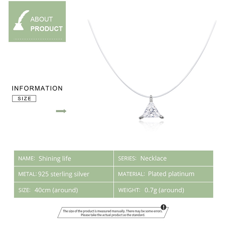 Vòng cổ mặt dây chuyền bạc Bamoer 925 Shining Life SCN332