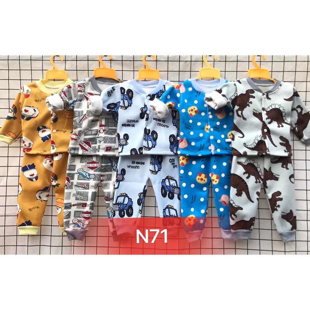 [XẢ] Combo 5 bộ nỉ bông cho bé gái/trai (Họa tiết ngẫu nhiên theo trai gái - ảnh minh họa)