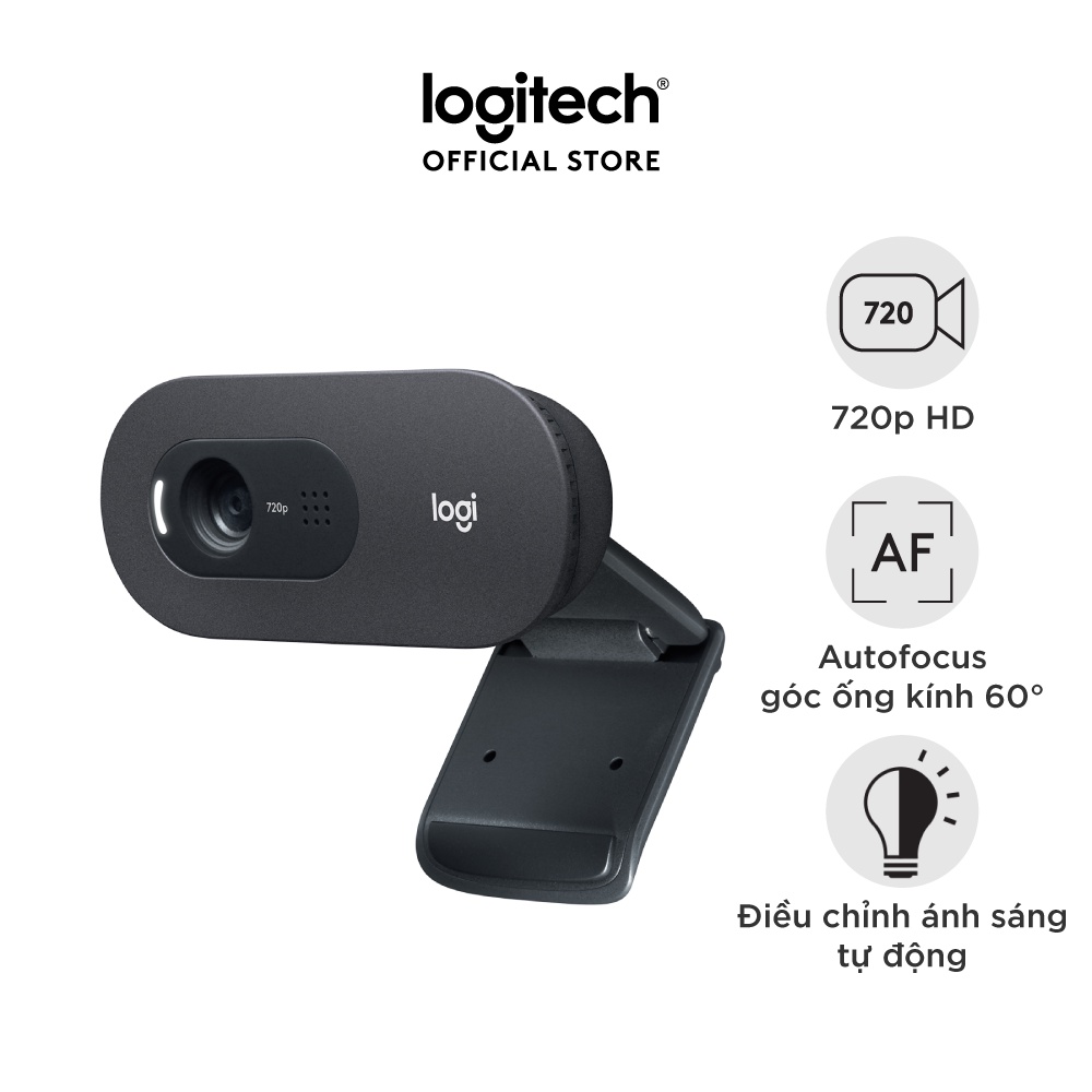 Webcam Logitech C505 720p HD 30FPS – Góc cam 60o, mic đa hướng giảm ồn, tự chỉnh sáng