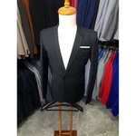 Áo vest nam ôm body màu đen may 3 lớp đệm ngực độn vai tạo form dáng chuẩn tặng cà vạt đen + hộp đựng — ảnh 8