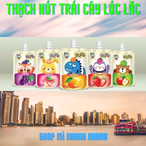Combo 10 gói Thạch Hút Trái cây Lúc Lắc Việt Thái (5 vị ngẫu nhiên) 800ml