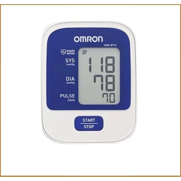 (Ưu Đãi Giá Sốc)Thiết bị kiểm tra huyết áp bắp tay Omron HEM-8712 (Trắng phối xanh)