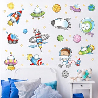 Decal dán tường, tranh dán tường hình phi hành gia, trang trí phòng ngủ, lớp học XL7239