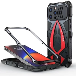 360 Full Chống Sốc Kim Loại Ốp Lưng Tương Thích Cho iPhone 16 15 13 Pro MAX 13 Mini 12 Pro 11 8 7 14 Plus Ốp Lưng Điện Thoại Nhôm Lai Cao Su Tác Động Giáp Bao 15 Pro