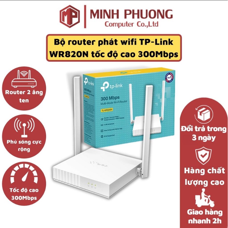 Router Wifi TP-LINK WR820N tốc độ 300Mbps