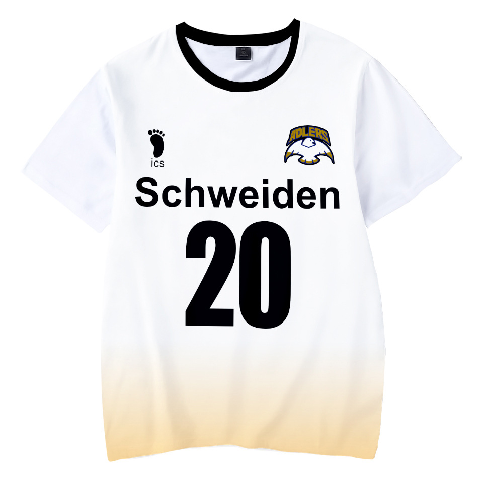 GC1 Haikyuu!! Áo thun Schweiden Adlers Jersey MSBY Trang phục hóa trang Karasuno Shoyo Kageyama Đồ thể thao tay ngắn GC1
