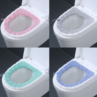 Lót bồn cầu mùa đông có dây kéo, Miếng lót bồn cầu chống lạnh loại nỉ dày sử dụng nhiều lần 88205